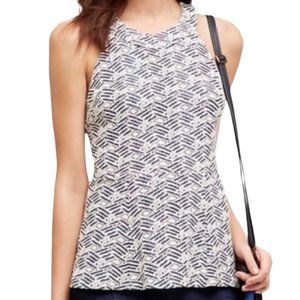 Anthropologie Deletta Edana Peplum Halter Racerback Top